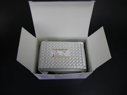 Serum plazma için AMH ELISA test kiti 2-3 saat Deneme süresi 2-8.C Depolama sıcaklığı