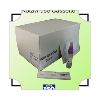 IVD Rotavirus Hızlı Kaseti Kolloidal Altın Hastane Tanısı için Hızlı Test 2-30C 24 Aylık Kalıcılık