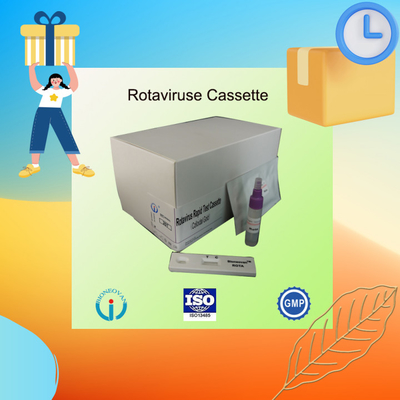 IVD Rotavirus Hızlı Kaseti Kolloidal Altın Hastane Tanısı için Hızlı Test 2-30C 24 Aylık Kalıcılık