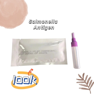 Salmonella Antijen Duyarlılığı Kolloidal Altın Hızlı Test Kaseti İnsan Kullanımı için Reagent