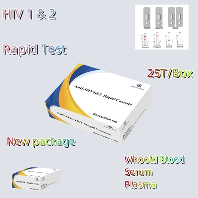 Hızlı test reagansı HIV 1/2 25 test ile kolloidal altın testi yöntemi