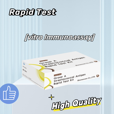 Yüksek hassasiyetli GAS Groud A Stretococcal Antigen Hızlı Test Kits 50 Test Hızlı okuma