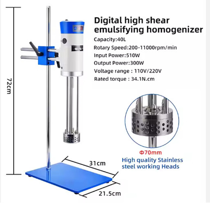 Laboratuvar Homogenizer Yüksek Hızlı Homogenizer Laboratuvar Yüksek Kesme Homogenizer