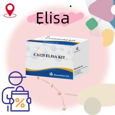 Yüksek Duyarlılık CA125 ELISA Test Kits'i, 96 test ve 1 saatlik test süresi ile kanserin doğru teşhisi için